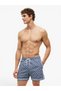 Medium Drawstring Print Men's Blue Swim Shorts - Um0Um03822 - 2