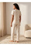 Pyjama Set Heart Print T-shirt & Trousers Cotton - 4