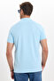 Men's slim fit premium series 100% cotton soft mercerized blue polo collar t-shirt - 8