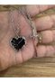 Black Gothic Heart and Red Sword Figured Cross Double Necklace – Unisex, Stylish Design with 60 cm Chain - 4