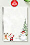 New Year Themed A5 Metal Spiral Unlined Cardboard Cover New Year Themed Notebook