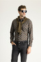 Long Sleeve Printed Slim Fit Slim Fit Cotton Shirt - 4