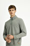 Half Turtleneck Collar Regular Fit Zippered Cotton Pack Sweatshirt - 4