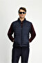 Slim Fit High Collar Zippered Quilted Sports Vest
