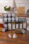 24-Piece Glass Spice Rack Set White Label Spice Rack Set Brush Funnel Gift Set Mh00Slvr24F - 5