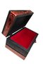 Vintage Wood, Leather and Metal-Coated Decorative Jewelry Box with Lock - 7