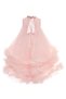 Beaded Collar Asymmetrical Layered Tulle Girls Party Dress & Bandana – 2 Piece Set 3–4-5-6-7 Years 36423Pr - 4