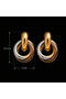 Multi-Colored Hoop Earrings Modern Stylish Earrings with Gold Silver and Rose Gold Detail - 5