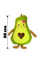 Plush Donkey + Avocado Heart Patterned Pillow Set of 2 |   Soft Plush Toy and Sleeping Companion |   Gift Set - 3