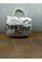 Mini Girls' Festive, Daily, Stylish Shoulder Bag with Pearl Handle and Shiny Sequin Chain Strap