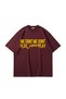 We Dont Play Printed Oversize Unisex Claret Red Tshirt