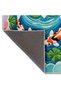 Sdt Water Lily Flowered Koi Fish Pond Patterned Woven Base Decorative Carpet Sdt882 - 3