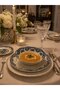Elizabeth Bone Porcelain 6-Piece Soup Bowl Plate Blue Vitage 15 cm - 2