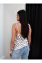 Polka Dot V-Neck Satin Blouse - 4