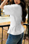 Women's Lace-Up Basic T-Shirt – Stylish and Modern Design with a Fitted Waist - 3