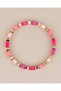 Amoura Gold Transitional Row Minimal Heart Porcelain Coated Elastic Bracelet - 8