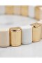Talira Gold Transitional Curved Slice Porcelain Coated Elastic Bracelet - 3