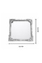 6-Piece Square Stainless Steel Silver Vintage Embossed Coffee Presentation Tray-Luxury Serving Tray - 2