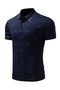 Men Navy Tipping Detail Short Sleeve Polo - 3