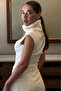 White Aura Sleeveless Turtleneck Knitwear Blouse Mg2825 - 5