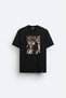 System of down Printed Crew Neck Black T-Shirt T-Shirt
