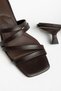 Comfortable and Stylish Women's Heeled Slippers with Short Heel and Tape Detail - 2