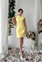 Button Detailed Dress Yellow - 4