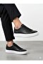 Men's Black Genuine Leather Eva Sole Casual Sneaker - 2
