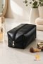Black Makeup Bag Travel Type Zippered Care Organizer Bag Women's Handbag - 3