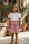 Baby Girl Embroidered Collar Ruffled Fluffy Skirt 2-Piece Set