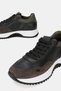 Women's Black Genuine Natural Leather Eva Sole Lace-Up Sneaker Casual Shoes - 3