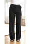 Black Modal Trousers with Tie-Dye Detail and Skirt-Like Appearance - 6