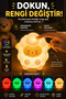 Kuzu Rgb Night Light Touch Silicone Led Children's Room Light 10 cm Color Changeable - 6