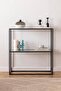 Modern Glass Console Table with Storage - Pre Assembled 31.5” 2-Tier Entryway, Sofa - 3