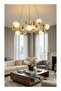 Modern Lighting, Modern chandelier, Gold Color, D:55,H:100 cm, Suitable for Living room, bed room, kitchen, Adjustable height - 4