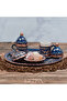 Special Presentation Set with 6 Cups, Tray, and Turkish Delight Bowls, Handcrafted Copper Coffee Set - 2
