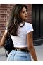 Crop Baby Tee Women's T-Shirt Star Printed Slim Fit Basic Baby Tee 100% Cotton Trendy Top - 2