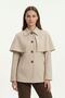 Cape Detail Buttoned Jacket