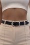 Women's Faux Leather Design Buckle Stylish Trouser and Dress Belt 105 cm - Mfr5015 - 6