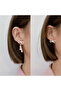 Purple Rose and Yellow Flower Stone Snail Figure Earrings - 3