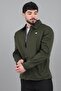Diagonel Fabric Collared Zippered Seasonal Coat Pldp 3031_60391 - 3
