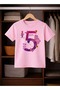 Birthday Girl, 5th Year Butterfly Birthday Graphic Print T-Shirt - 2