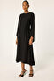 Shirred Satin Dress