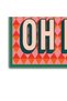 Aura Series – Oh Hi! Written Retro Patterned Red Green Checkered Woven Base Decorative Carpet Aura8 - 5
