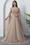 Strapless Neckline Pleated Tulle Dress Dmn0354