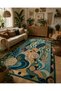 Sdt Sea Shell and Coral Patterned Modern Turquoise Woven Base Decorative Carpet Sdt1121 - 2