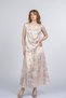 Women's Summer Stone Roselle Pleated Shoulder Detailed Blouse and Skirt Set Stylish Daily Comfortable 1320