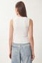 Ribbed Knitted Blouse with Gold Accessories Lzv0076 Ecru - 4