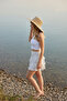 Polka Dot White Women's Wrinkled Mykonos Layered Mini Skirt - 4