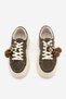 Women's Sneaker Thick Sole Denim Removable Beaded Buckle Sports Shoes Pevosa Brown Denim - 8